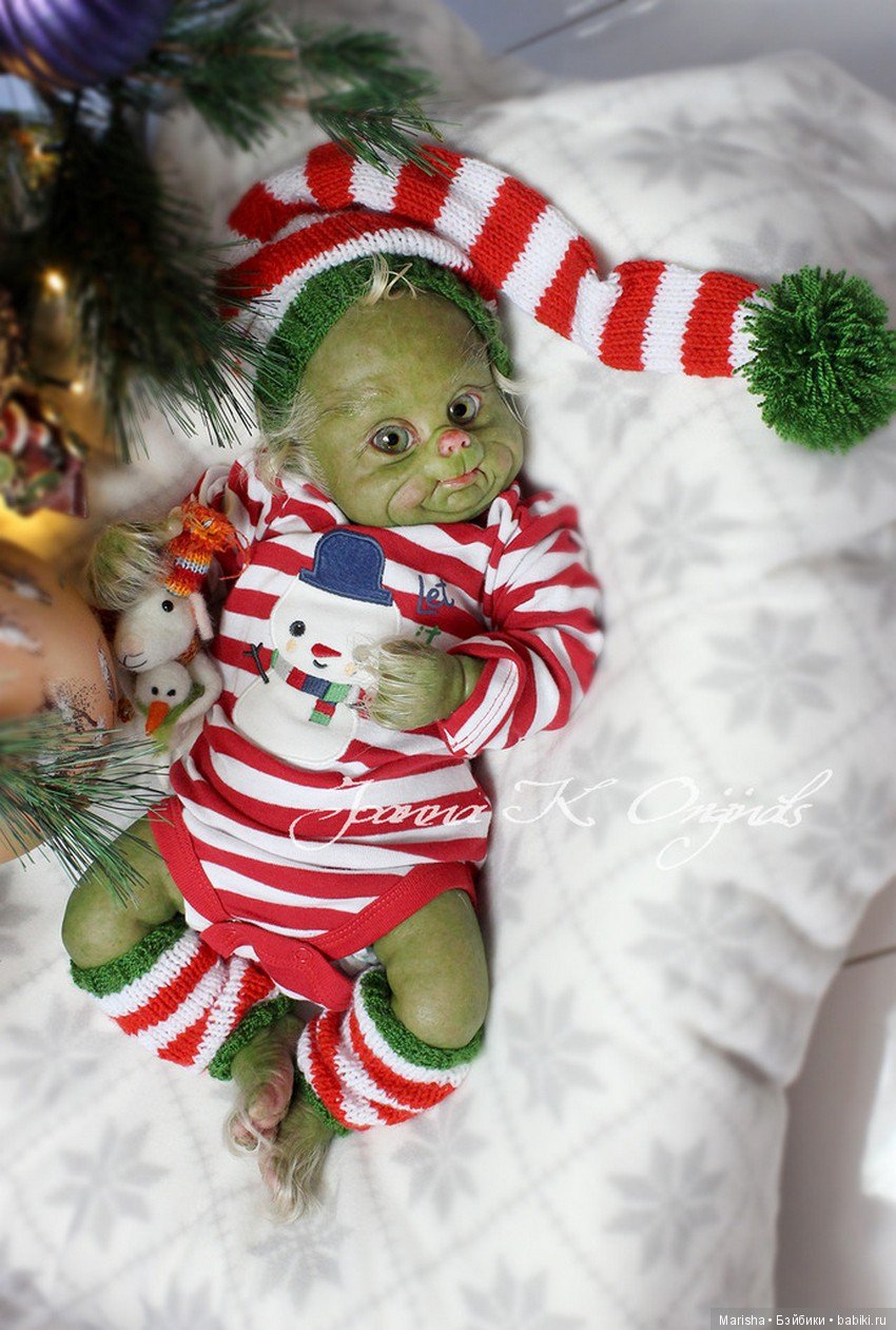 OOAK baby Grinch от скульптора Joanna Kazmierczak (фото 4)