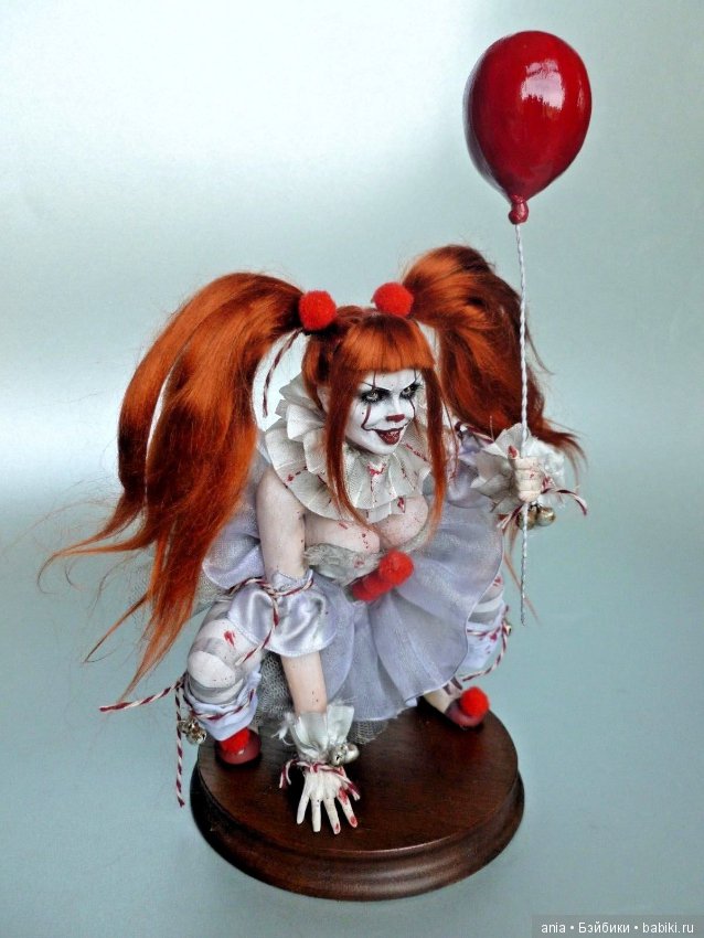 Пеннивайз из фильма "Оно", автор куклы Kim Johnson (фото 4)