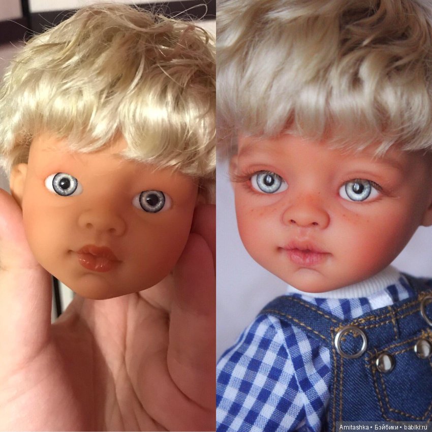 Мальчик блондин Хуанчик — ООАК Paola Reina (Паола Рейна) и испанских кукол: перерисовка (фото 5)