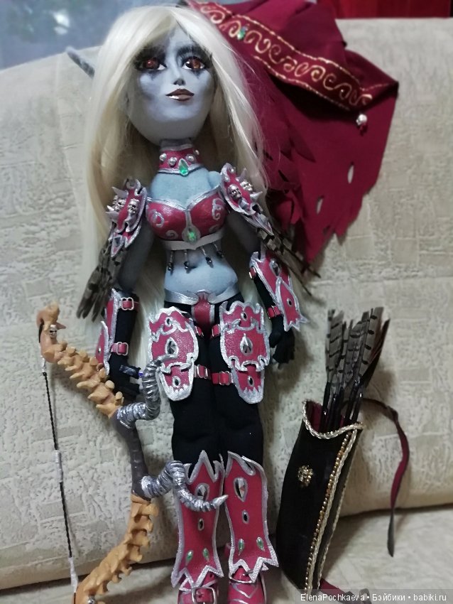 Сильвана Ветрокрылая, шарнирная интерьерная кукла. Вождь Орды, Темная госпожа