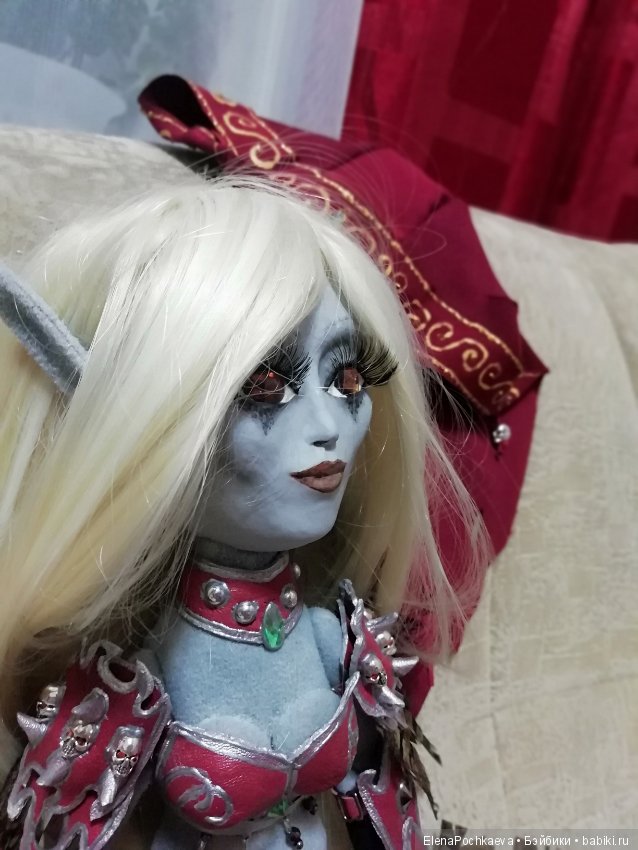 Сильвана Ветрокрылая, шарнирная интерьерная кукла. Вождь Орды, Темная госпожа (фото 3)