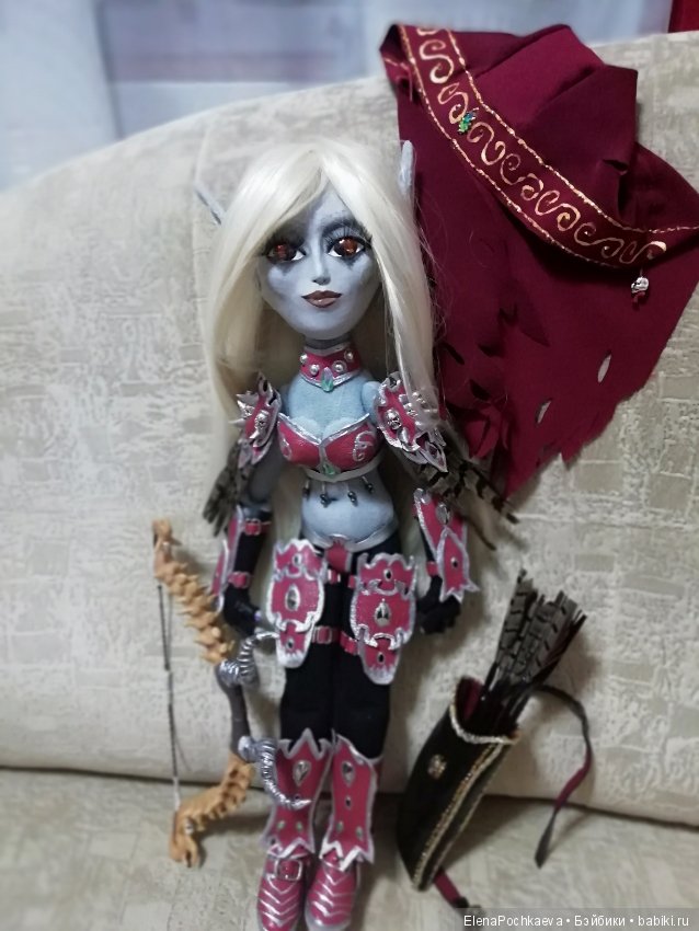 Сильвана Ветрокрылая, шарнирная интерьерная кукла. Вождь Орды, Темная госпожа