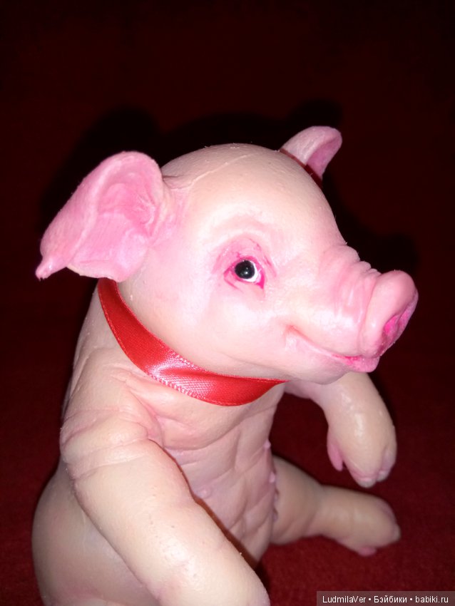 Силиконовая Хрюшечка — Авторские игрушки из разных материалов: синельная проволока (фото 5)