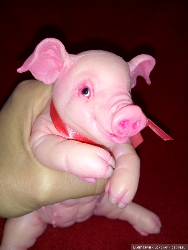 Силиконовая Хрюшечка — Авторские игрушки из разных материалов: синельная проволока (фото 9)