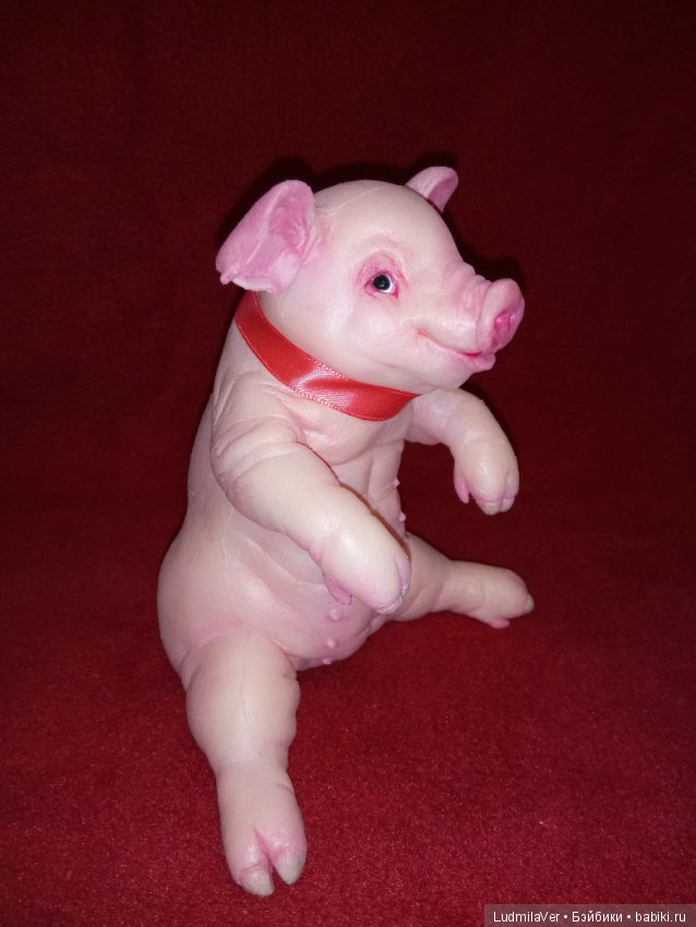Силиконовая Хрюшечка — Авторские игрушки из разных материалов: синельная проволока