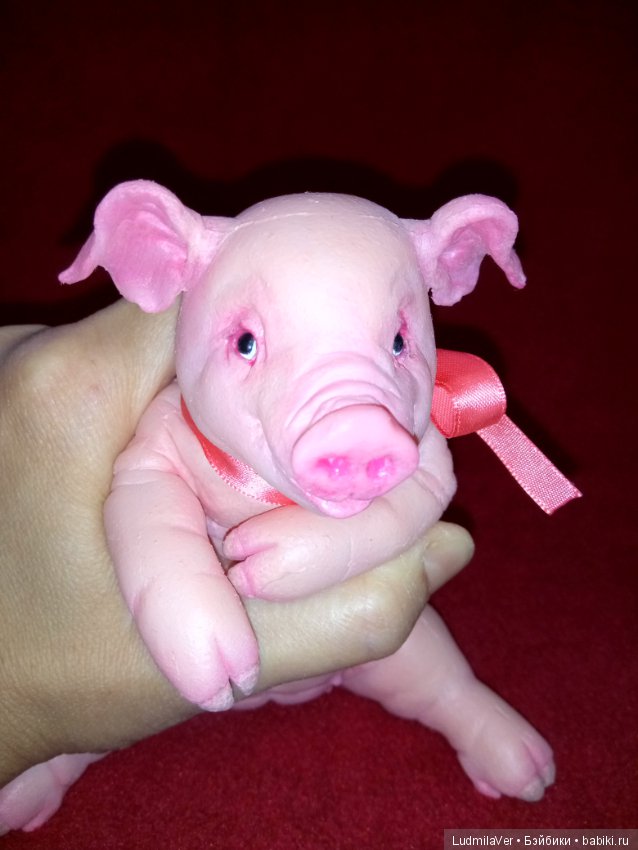 Силиконовая Хрюшечка — Авторские игрушки из разных материалов: синельная проволока