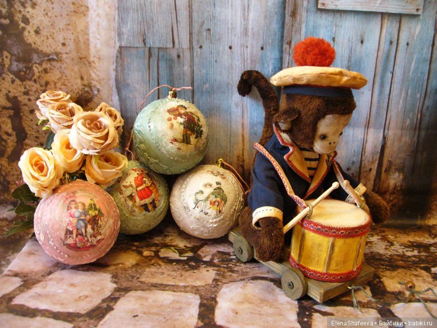 Вот решила себя порадовать... Елочные игрушки в ретро стиле (фото 6)