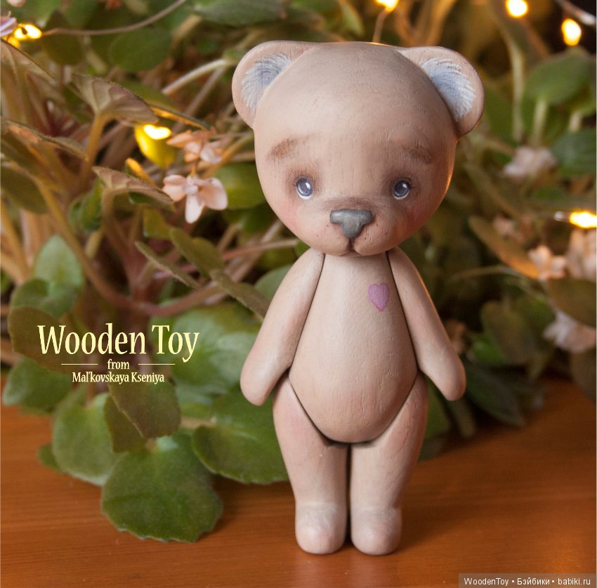 Каштановая медведица — Авторские игрушки из дерева: резьба (фото 2)