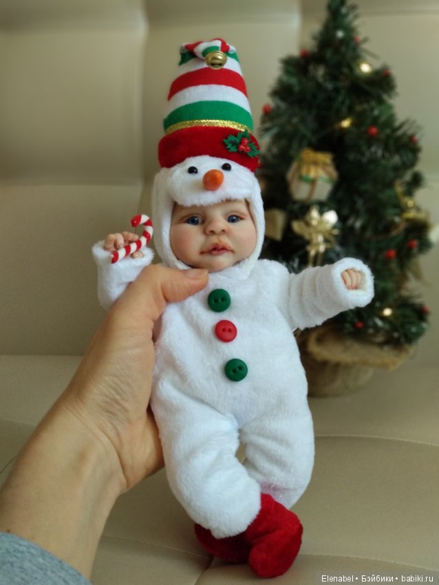Малыш Снеговик — Лепка авторских кукол: полимерная глина (фото 3)