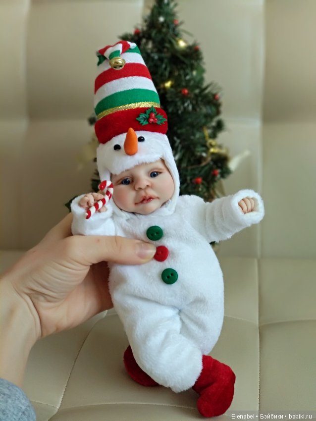 Малыш Снеговик — Лепка авторских кукол: полимерная глина (фото 5)