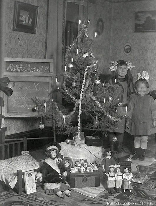 Старинные рождественские открытки и фотографии