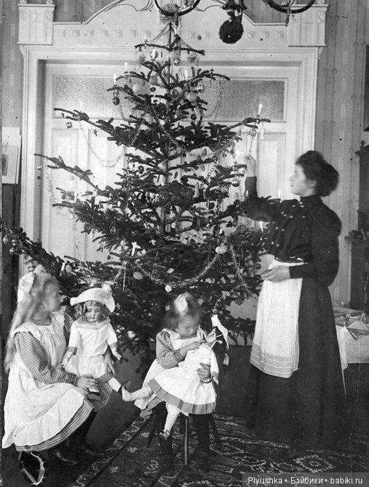 Старинные рождественские открытки и фотографии