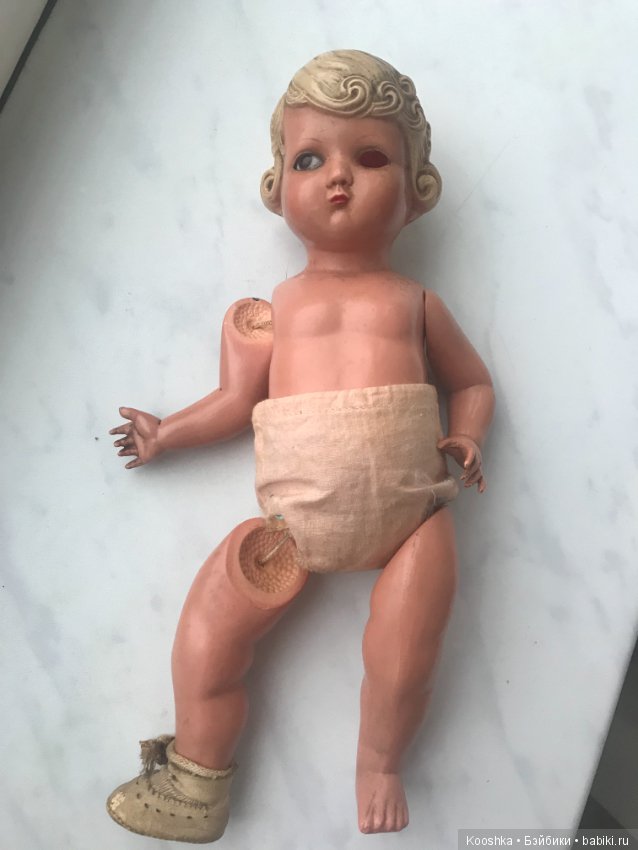 Целлулоидная кукла, нужен совет по перетяжке и ремонту глаз