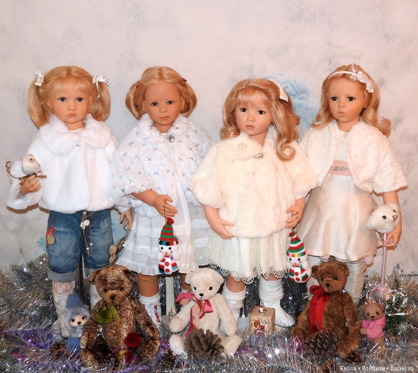 Поздравление к Новому Году от куколок Hildegard Gunzel и Heidi Plusczok