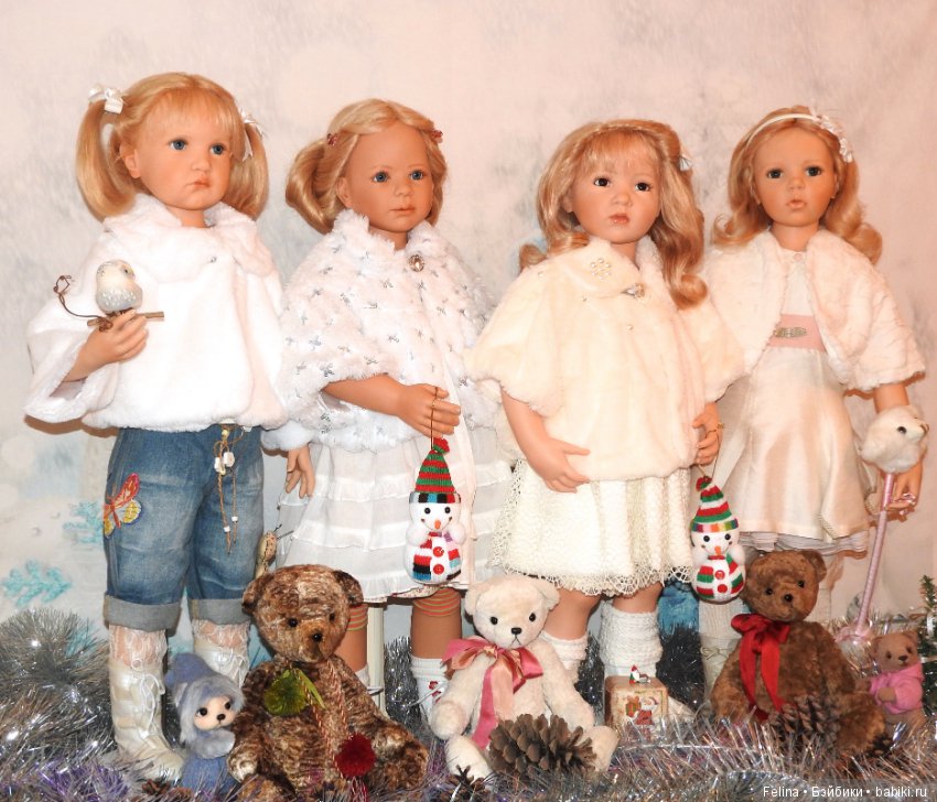 Поздравление к Новому Году от куколок Hildegard Gunzel и Heidi Plusczok