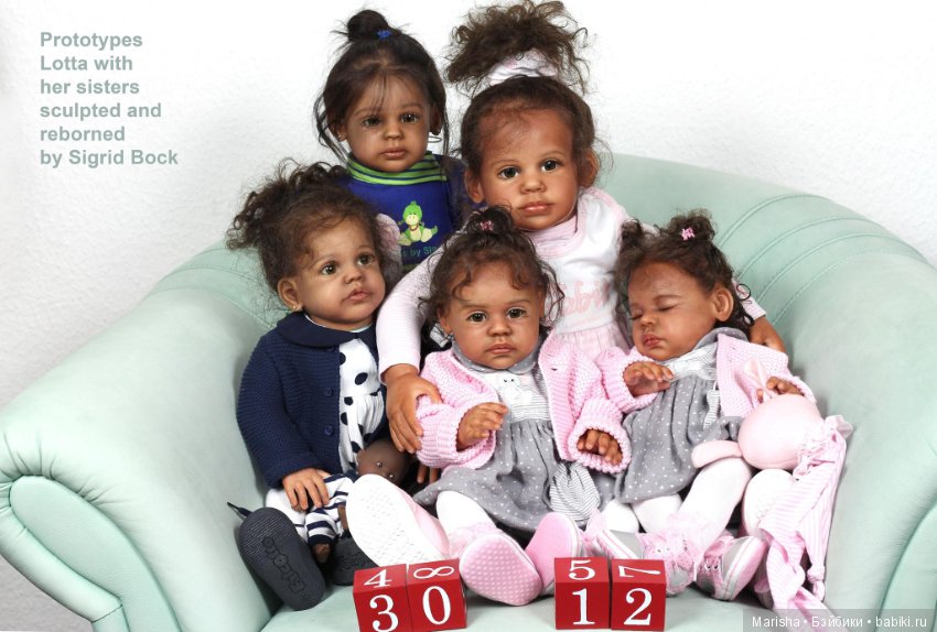 Куклы реборн из молдов скульптора Sigrid Bock