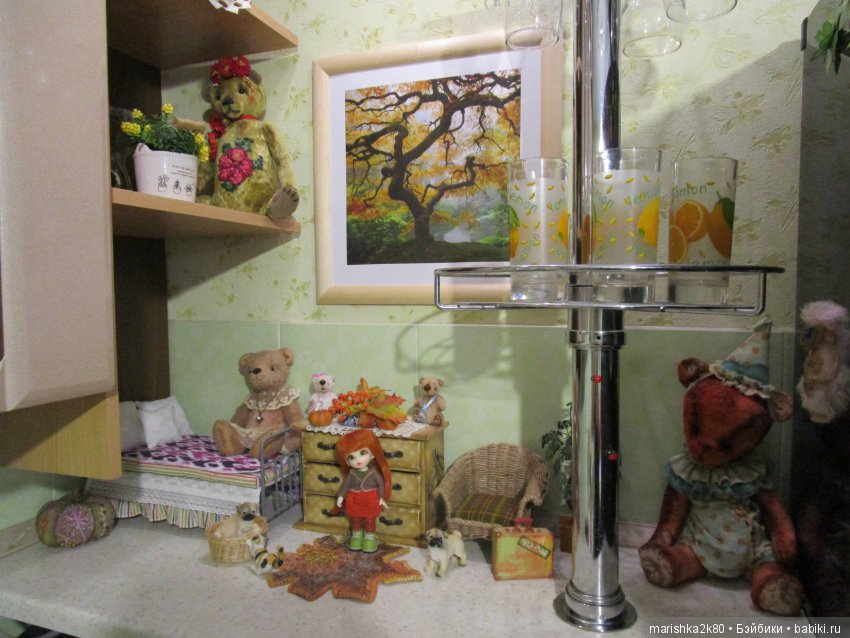 Осенний и зимний интерьер в кухне