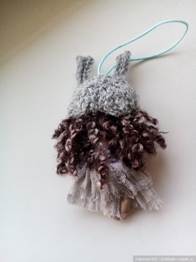 Девочка текстильная — Текстильные игрушки и примитивы: кофейные (фото 2)