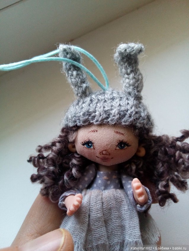 Девочка текстильная — Текстильные игрушки и примитивы: кофейные (фото 4)