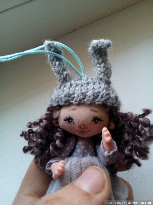 Девочка текстильная — Текстильные игрушки и примитивы: кофейные (фото 3)