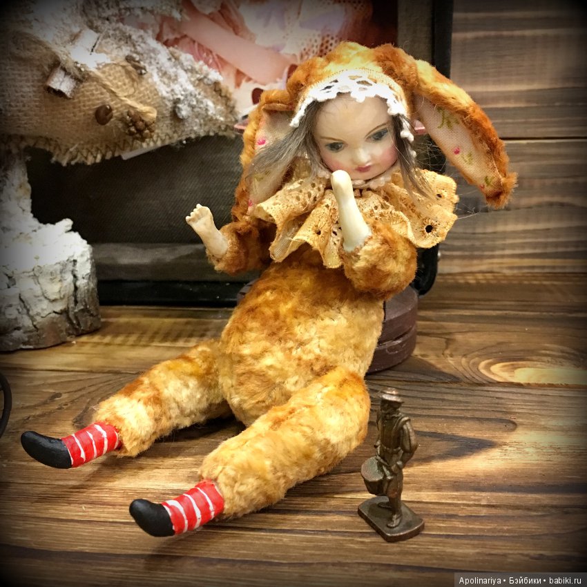 Румико...тедди-долл с велосипедом!. коллекция "Винтажный цирк"