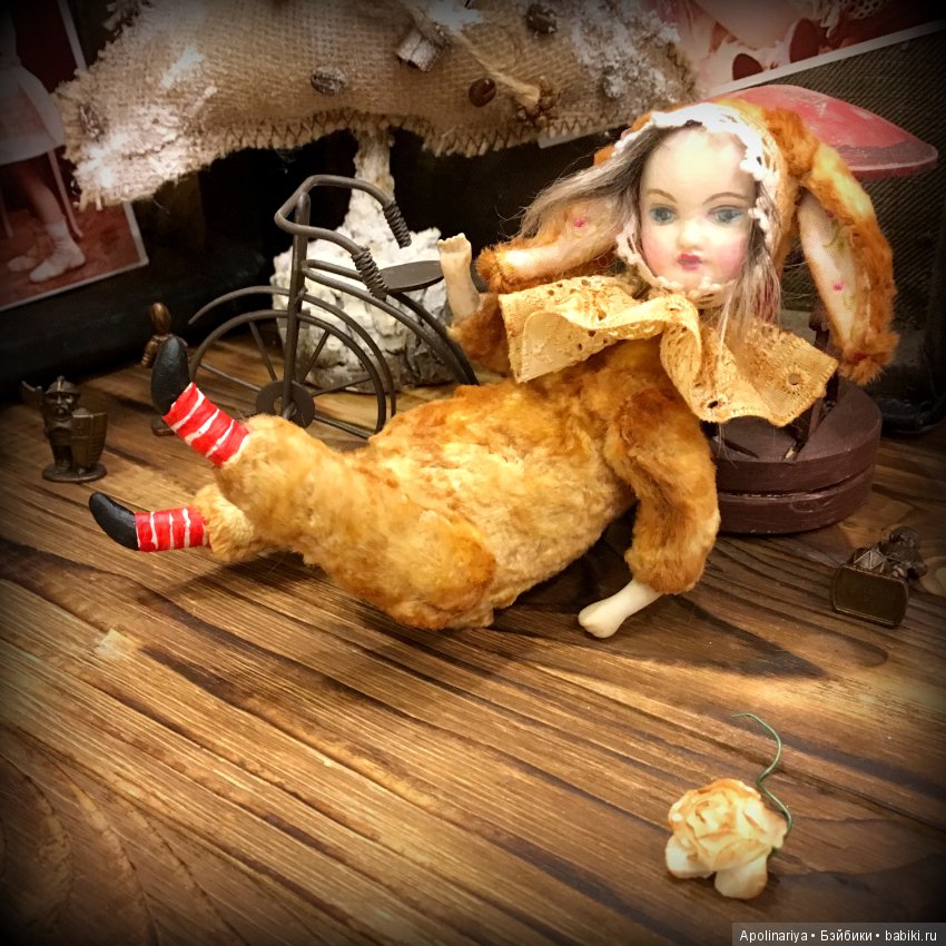 Румико...тедди-долл с велосипедом!. коллекция "Винтажный цирк"