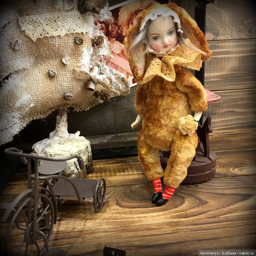 Румико...тедди-долл с велосипедом!. коллекция "Винтажный цирк" (фото 4)