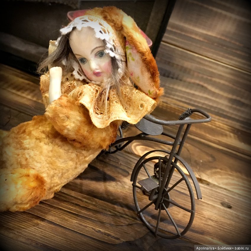Румико...тедди-долл с велосипедом!. коллекция "Винтажный цирк"