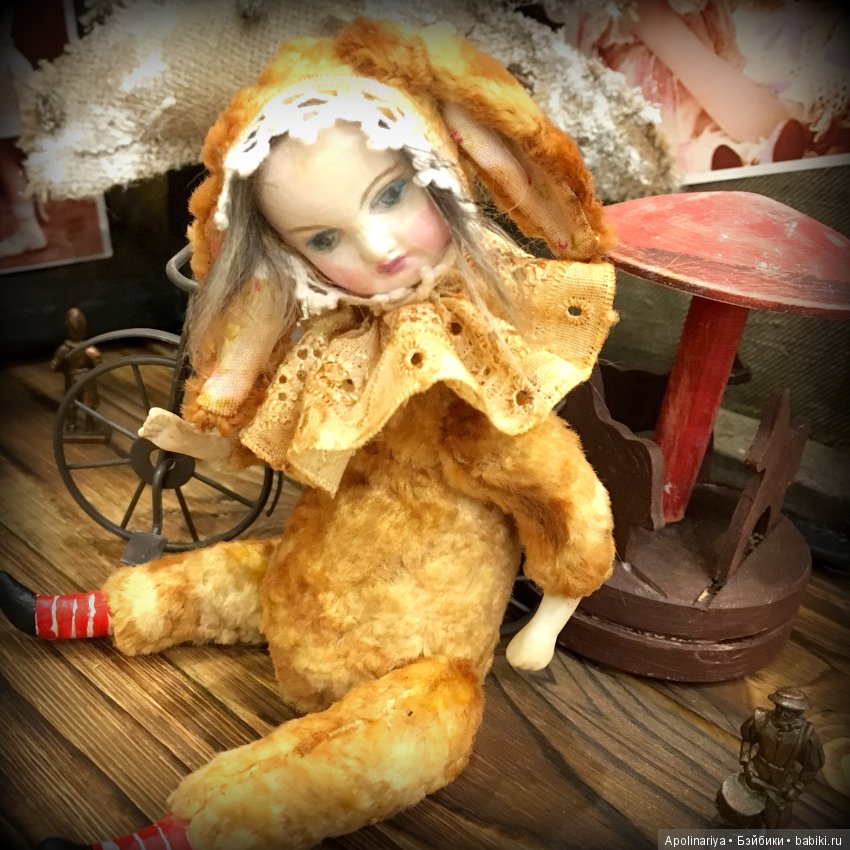 Румико...тедди-долл с велосипедом!. коллекция "Винтажный цирк"