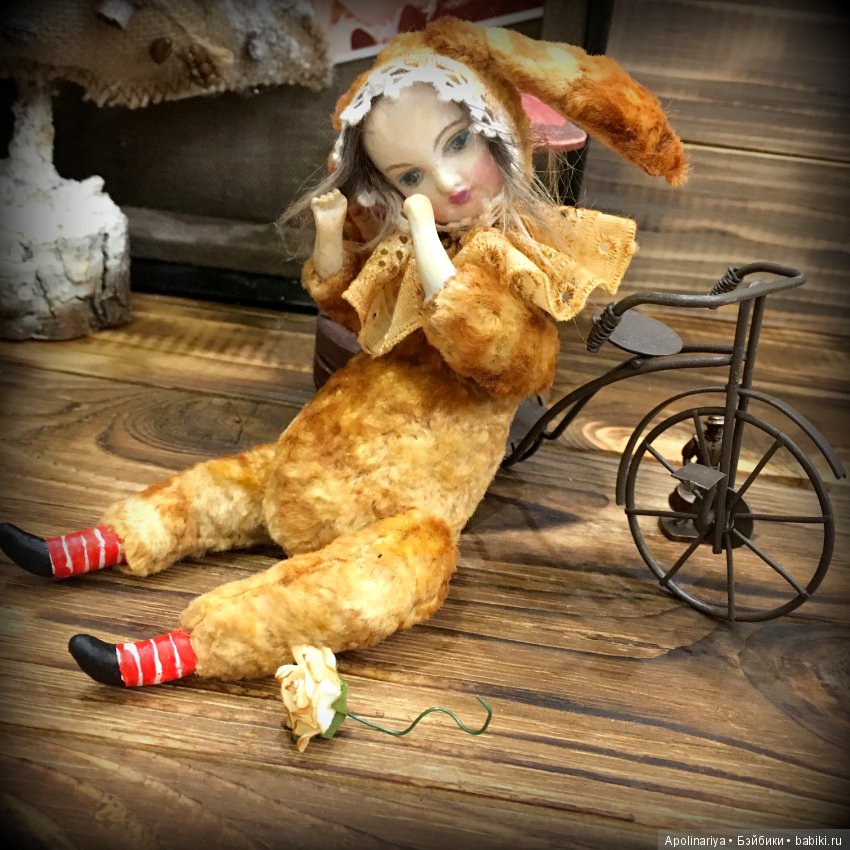 Румико...тедди-долл с велосипедом!. коллекция "Винтажный цирк" (фото 8)