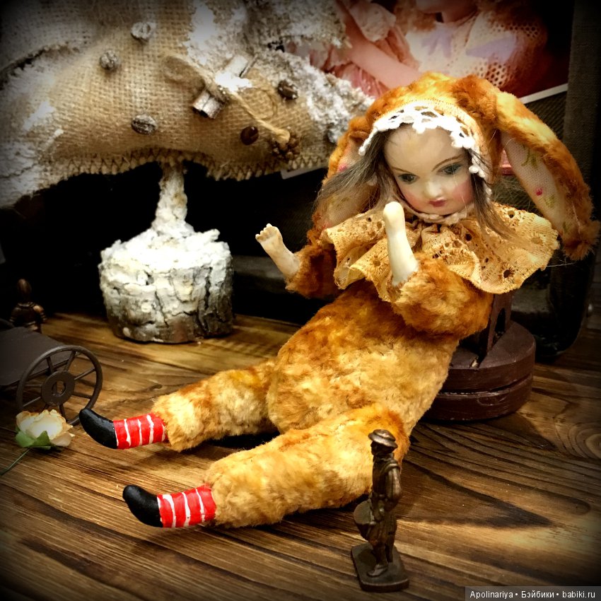 Румико...тедди-долл с велосипедом!. коллекция "Винтажный цирк"