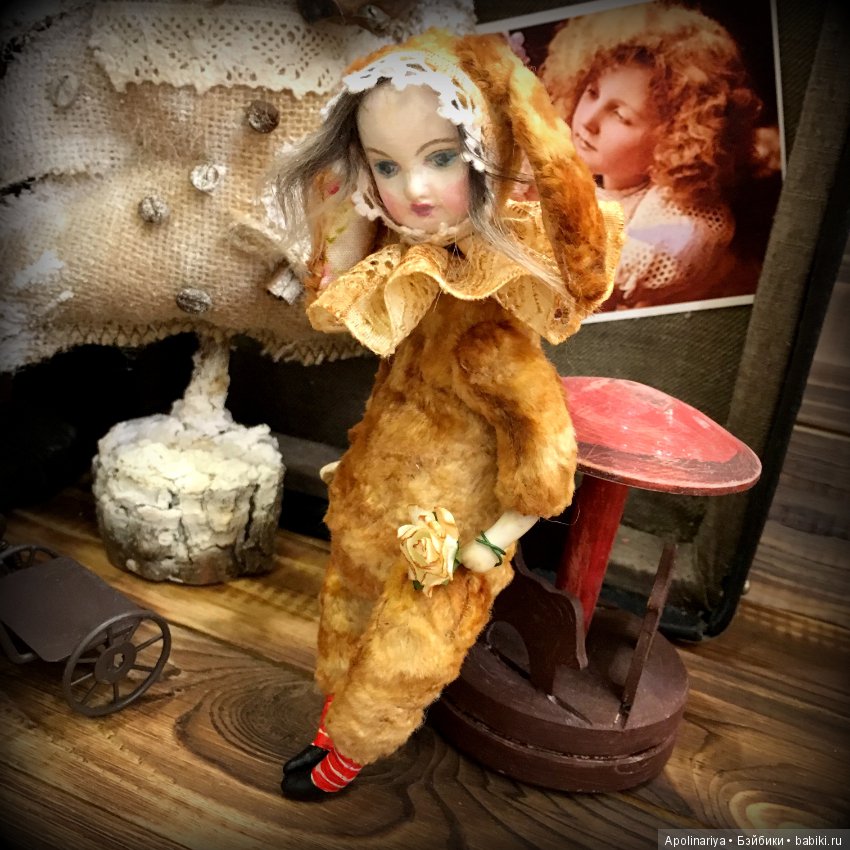 Румико...тедди-долл с велосипедом!. коллекция "Винтажный цирк" (фото 3)