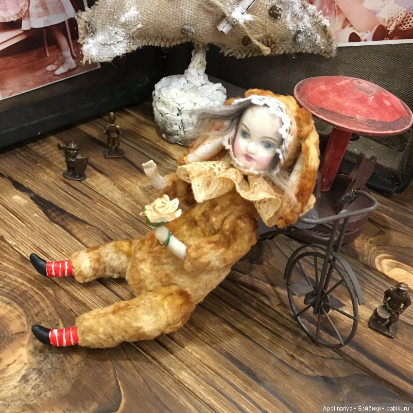 Румико...тедди-долл с велосипедом!. коллекция "Винтажный цирк" (фото 6)