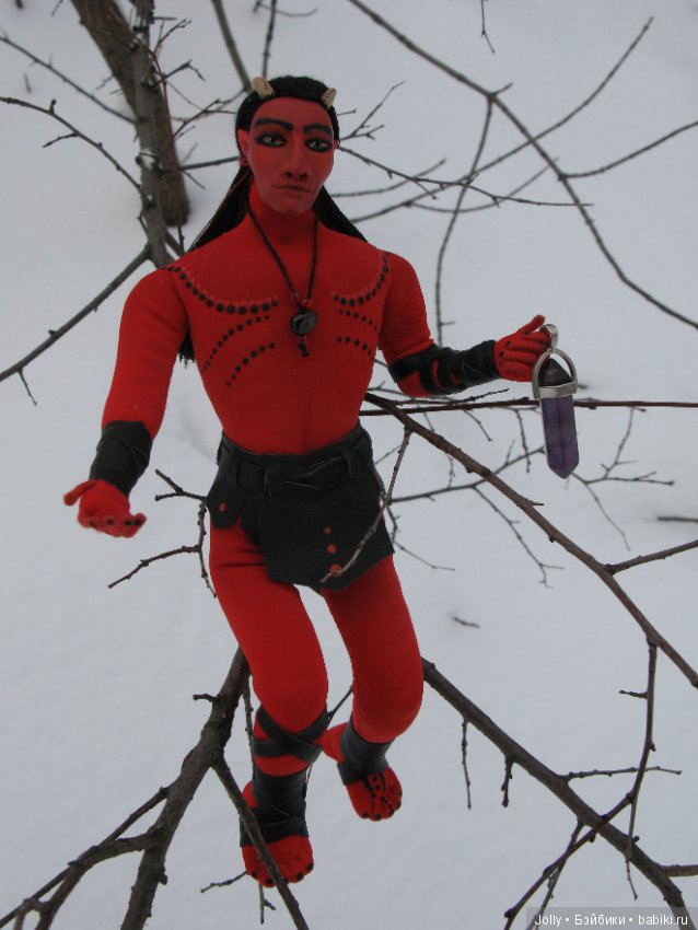 Рождественский... демон — Авторские текстильные куклы: Вальдорфские (фото 3)