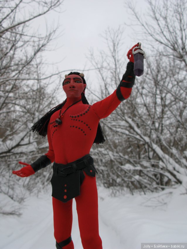 Рождественский... демон — Авторские текстильные куклы: Вальдорфские (фото 7)