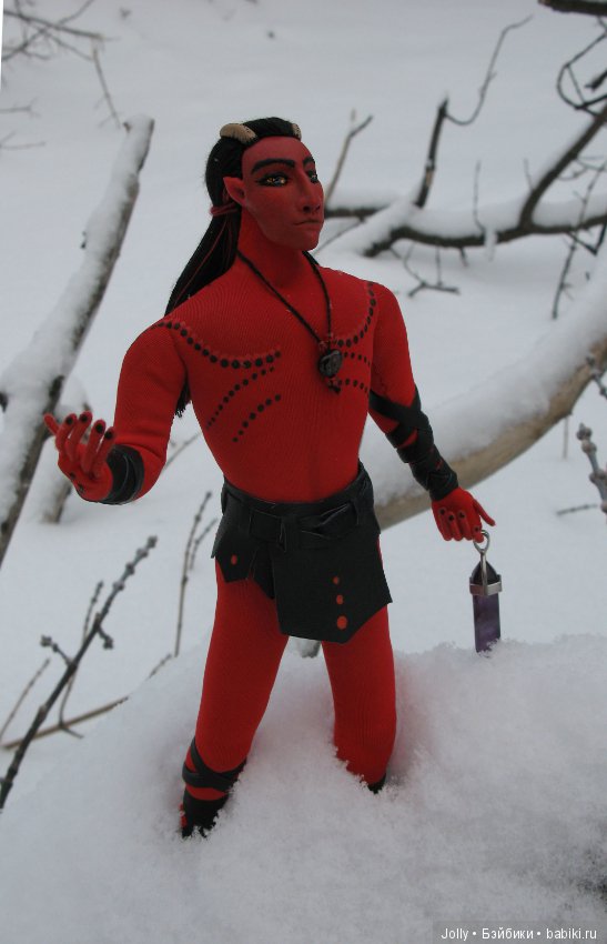 Рождественский... демон — Авторские текстильные куклы: Вальдорфские (фото 4)