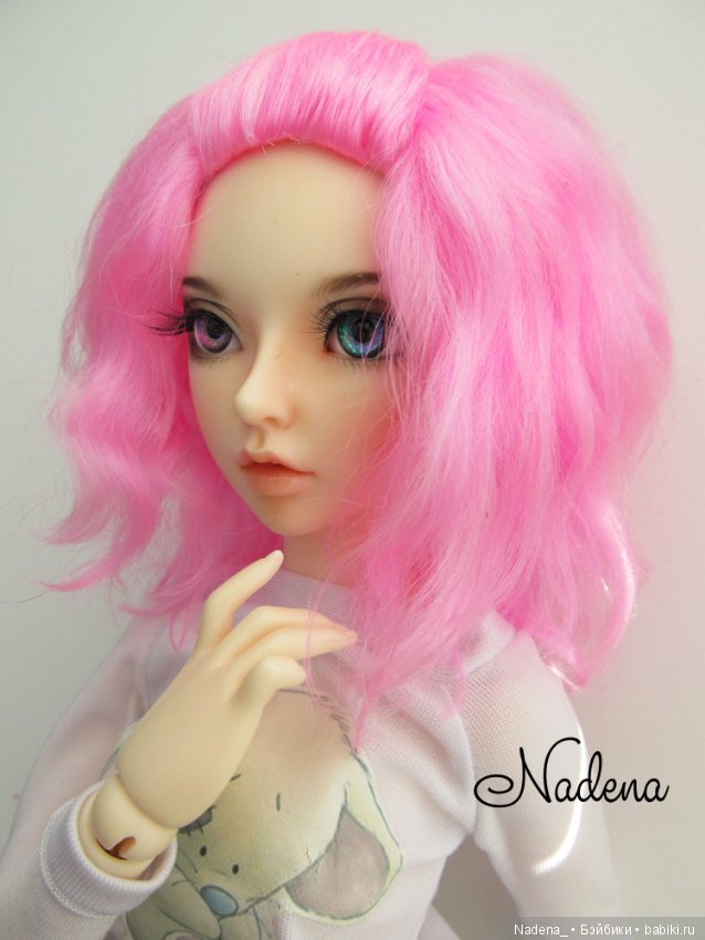 Pink wig — Одежда и обувь для кукол BJD (БЖД): 1/3 (фото 3)
