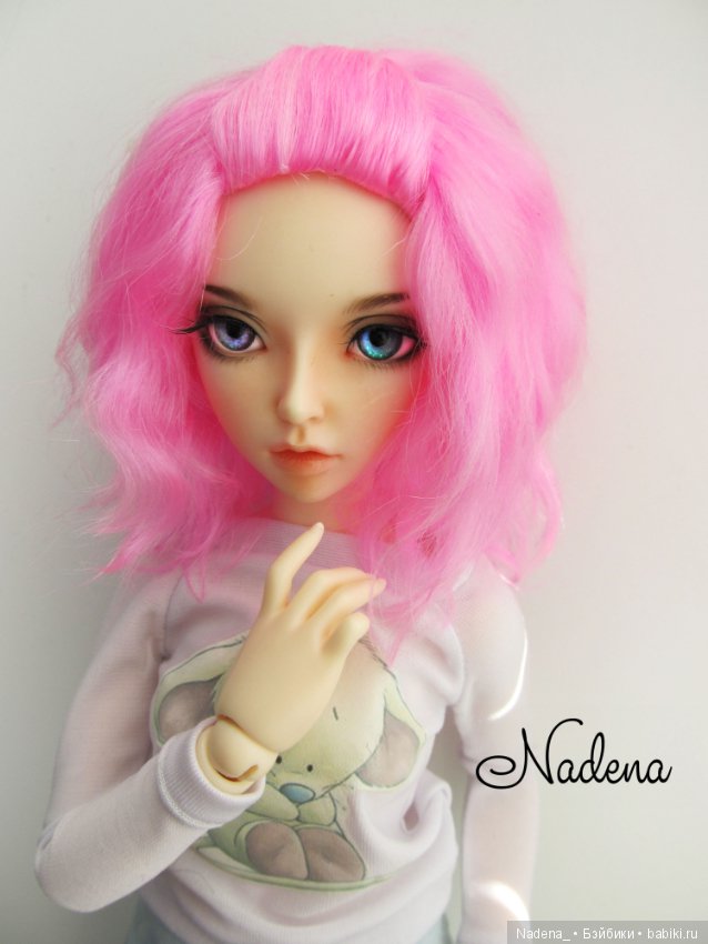 Pink wig — Одежда и обувь для кукол BJD (БЖД): 1/3