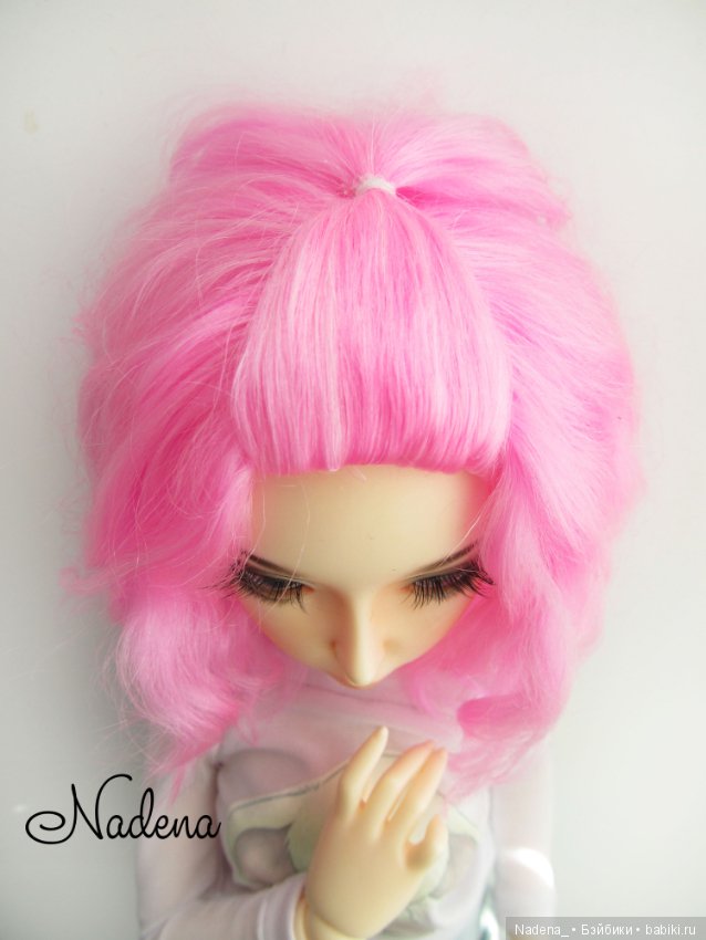 Pink wig — Одежда и обувь для кукол BJD (БЖД): 1/3 (фото 2)