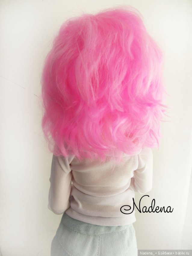 Pink wig — Одежда и обувь для кукол BJD (БЖД): 1/3 (фото 5)