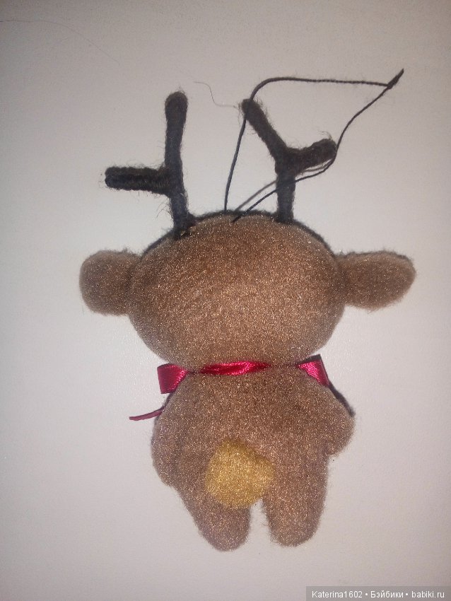 Олененок текстильный — Текстильные игрушки и примитивы: кофейные (фото 4)