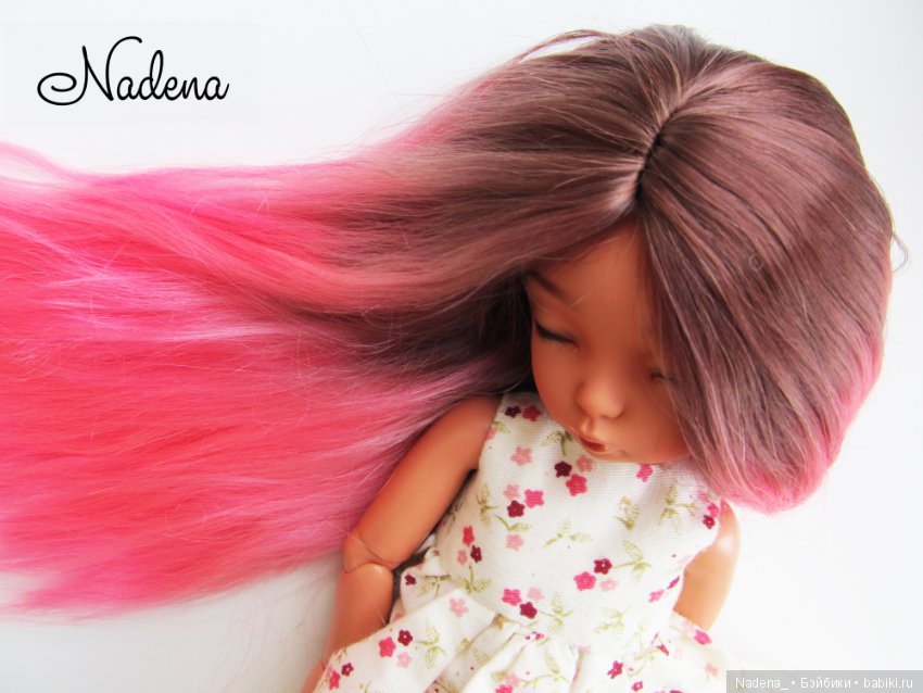 Шоколадно-розовый парик — Одежда и обувь для кукол BJD (БЖД): 1/3 (фото 3)