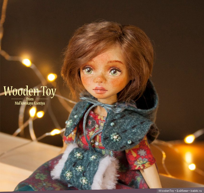 Агния нежная и трогательная деревянная кукла (фото 2)