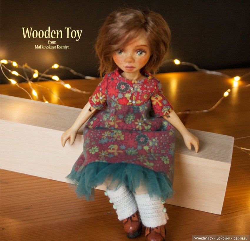 Агния нежная и трогательная деревянная кукла (фото 6)
