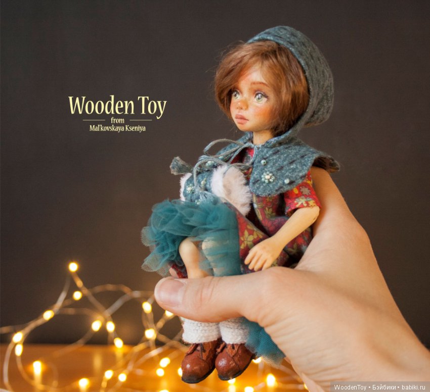 Агния нежная и трогательная деревянная кукла (фото 8)
