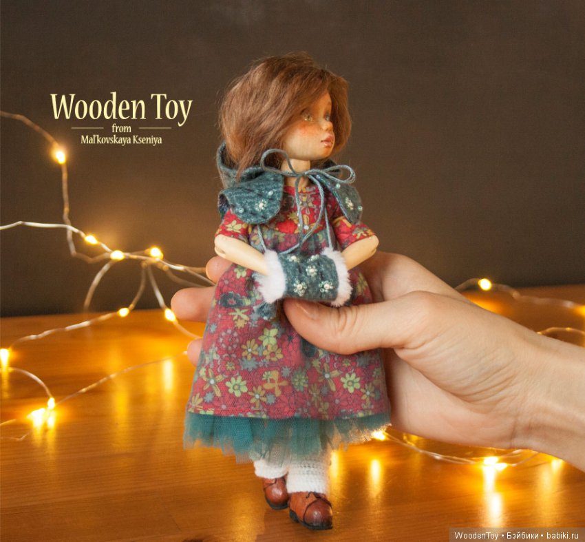 Агния нежная и трогательная деревянная кукла (фото 5)
