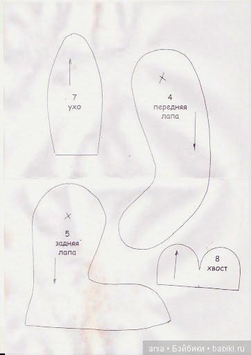 Выкройка кролика Тедди, автор Светлана Хабарова (фото 3)
