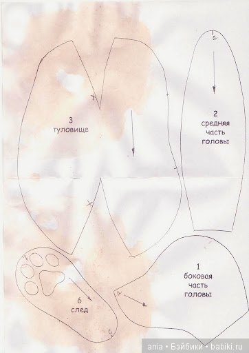 Выкройка кролика Тедди, автор Светлана Хабарова (фото 2)