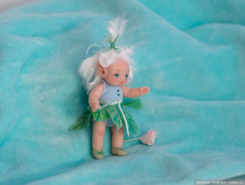 Малышка-эльф — Авторские миниатюрные куклы: лепка (фото 8)