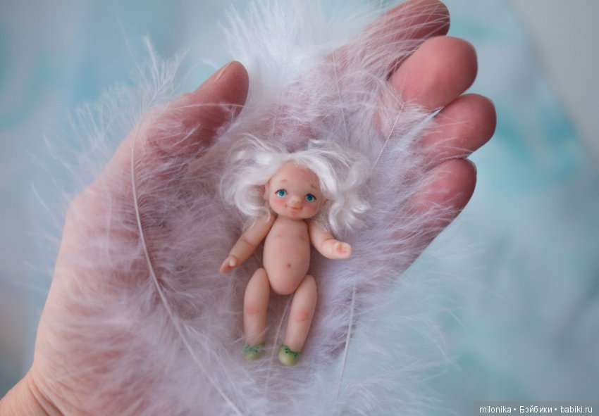 Малышка-эльф — Авторские миниатюрные куклы: лепка (фото 3)